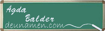 Agda Balder Visitenkarte